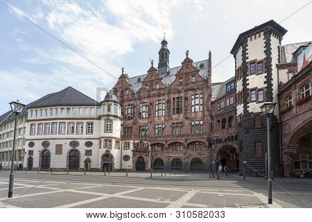 Frankfurt Am Main, July 2019.  A View Of The  Registry Office Mitte Building