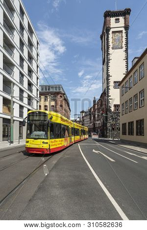 Frankfurt Am Main, July 2019.  A View Of The  Registry Office Mitte Building