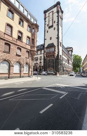 Frankfurt Am Main, July 2019.  A View Of The  Registry Office Mitte Building