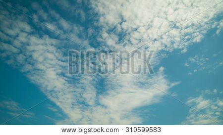 The Time Lapse Is Cleared Of Birds, Dense Clouds Swim Quickly Over The Summer Sky. Easy Color Correc