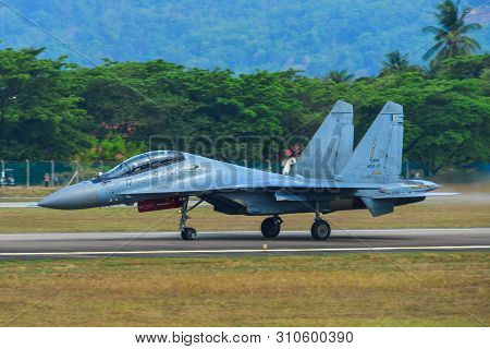 Fighter Jet For Display In Langkawi, Malaysia