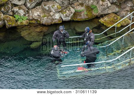 Snorkeling At Silfra Rift, Iceland