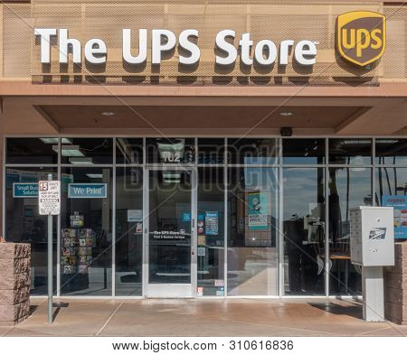 Phoenix, Az/USA: 6.26.19 The UPS Store network is the world's largest franchisor of retail shipping, postal, printing and business service centers.