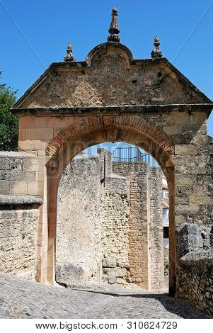 View Of The Stone Philip V Arch (arco De Felipe V), Ronda, Malaga Province, Andalucia, Spain, Europe
