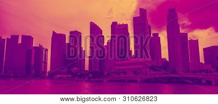 Singapore Skyline Urban Landscape. Business District. Sityscape.
