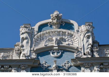 Détail de l'Art Nouveau bâtiment