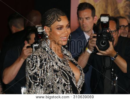 Beyonce at the World premiere of 'The Lion King' held at the Dolby Theatre in Hollywood, USA on July 9, 2019.