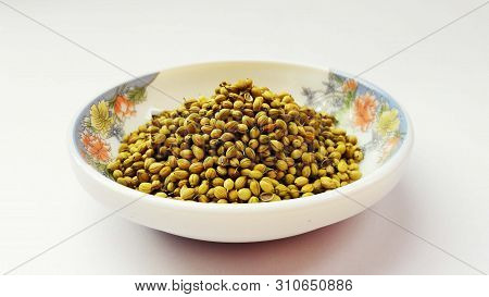 Coriander Seeds Isolated On White Background Closeup