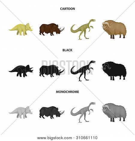 Vector Design Of Animal And Character Icon. Set Of Animal And Ancient Stock Symbol For Web.