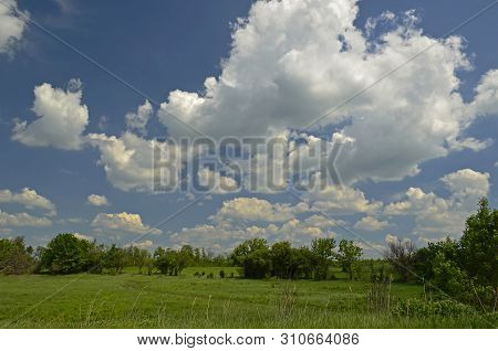 Spring Landscapes In The Countryside. City Novomoskovsk Ukraine.