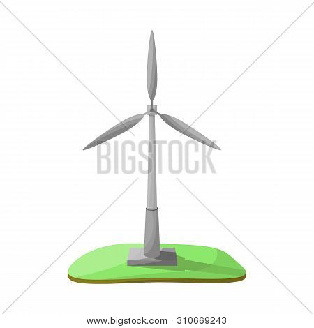 Vector Illustration Of Windmill And Wind Icon. Collection Of Windmill And Power Stock Symbol For Web