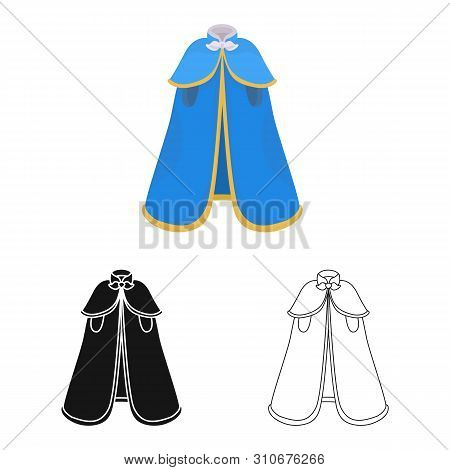 Vector Design Of Cape And Nobleman Sign. Collection Of Cape And Man Stock Vector Illustration.