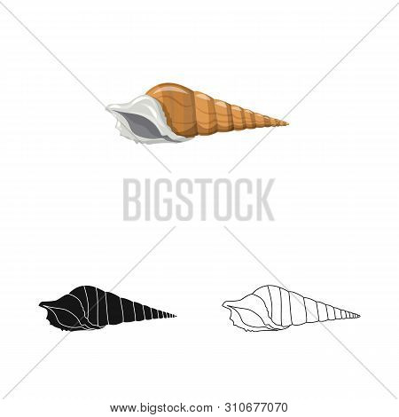 Vector Design Of Animal And Decoration Icon. Set Of Animal And Ocean Vector Icon For Stock.