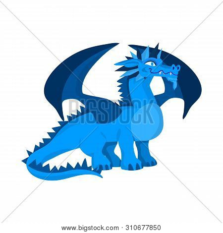 Vector Design Of Dragon And Lizard Symbol. Set Of Dragon And Fire Vector Icon For Stock.