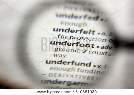 The Word Or Phrase Underfoot In A Dictionary