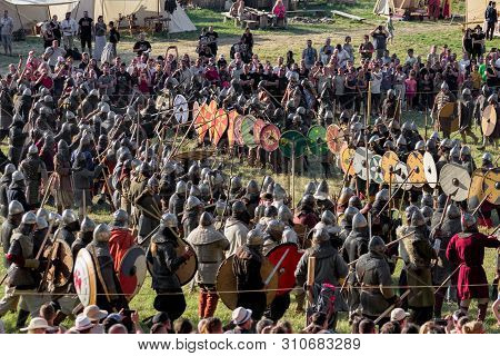 Partizanska Lupca, Slovakia - Jun 29: Waririor And Medieval Battle At Festival Utgard On Jun 29, 201