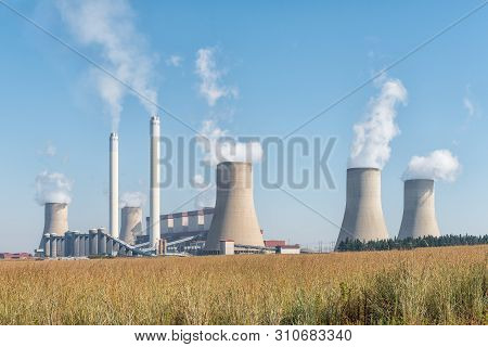 Standerton, South Africa - May 2, 2019: The Tutuka Power Station Near Standerton, In The Mpumalanga 