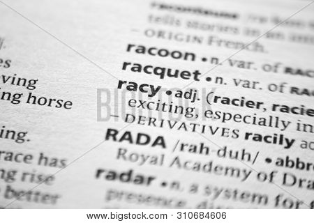 Word Or Phrase Racy In A Dictionary