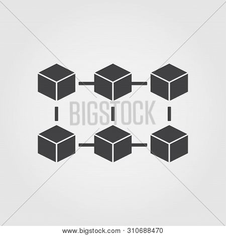 Chain Flat Icon. Monochrome Creative Design From Blockchain Icons Collection. Sipmle Sign Illustrati