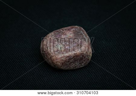 Landscape Jasper Precious Gemstone With Smooth Surface In Purple Tones