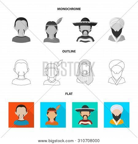 Vector Illustration Of Imitator And Resident Icon. Set Of Imitator And Culture Stock Symbol For Web.