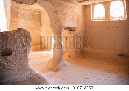 Carved Room in Zelve Valley, Cappadocia, Nevsehir, Turkey