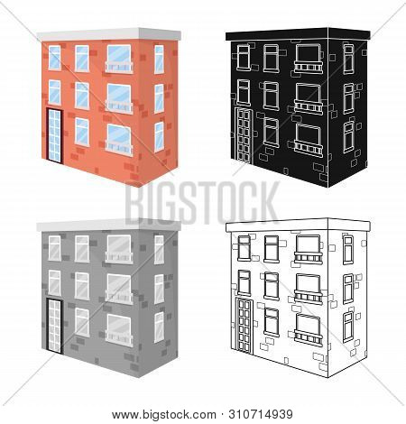 Vector Design Of House And Residential Symbol. Set Of House And Apartment Vector Icon For Stock.