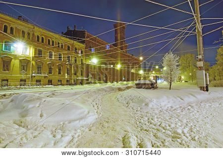 Night City In Winter.
