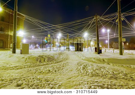Night City In Winter.