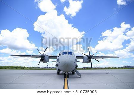 Otopeni, Romania - May 22, 2019: Alenia C-27j Spartan Military Cargo Plane From The Romanian Air For