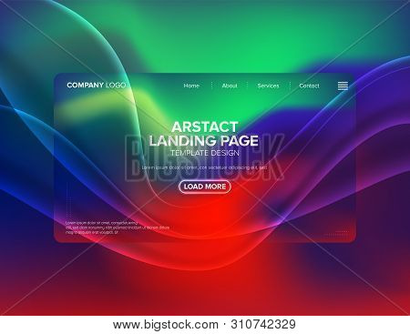 An Ideally Template Design Of Landing Page In Beautifully Vivid Color. Template Or Background For A 