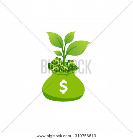 Investment Money Vector Icon Illustration. Stock Market Vector Design Ssymbol Illustration