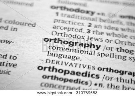 Word Or Phrase Orthography In A Dictionary