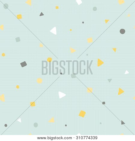 Cute, Pastel Geometric Pattern. Vector Seamless Pattern, Can Be Used For Fabrics, Web, Scrapbooking,