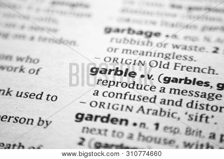 Word Or Phrase Garble In A Dictionary