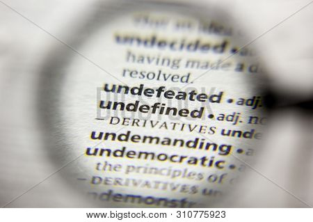 The Word Or Phrase Undefined In A Dictionary
