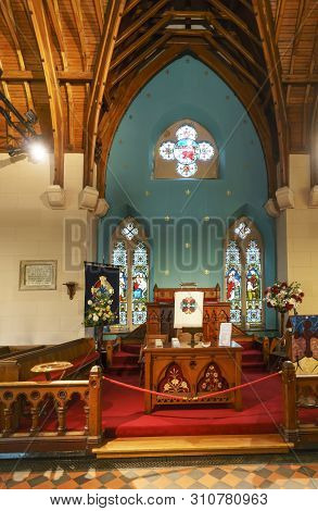 Luss , Scotland - May 16 , 2019 : Interior Design In Luss Perish Church Where Is A Significant Site 