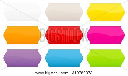 Set Of Nine Colorful Straight Price Tags