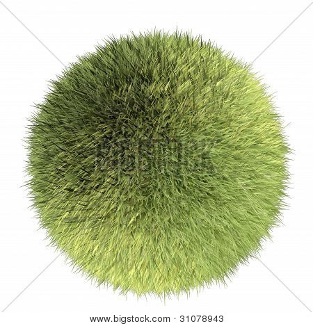green grass ball