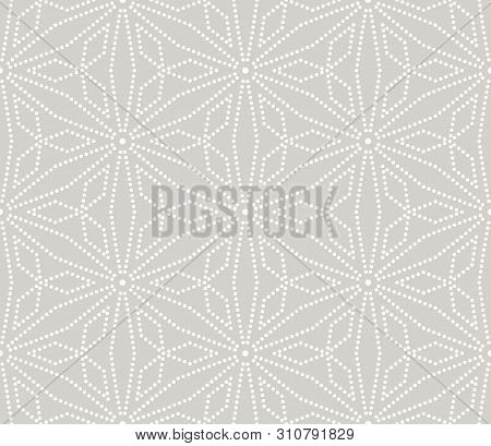 Abstract Simple Geometric Vector Seamless Pattern With White Line Texture On Grey Background. Light 