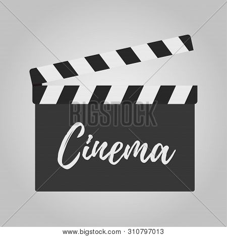 Vector Clapperboard For Movie Making. Clapper For Cinema