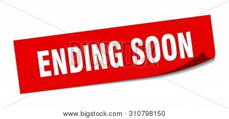 Ending Soon Sticker. Ending Soon Square Isolated Sign. Ending Soon