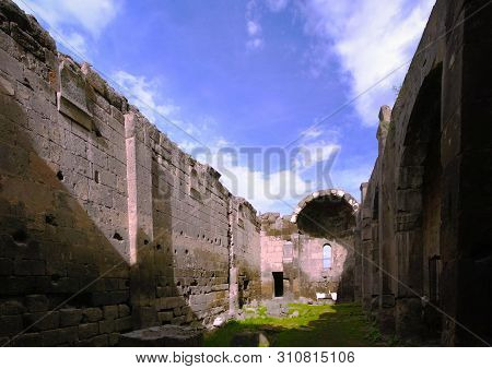Exterior View To Tsiranavor Aka Spitakavor Church At Ashtarak, Aragatsotn Province, Armenia