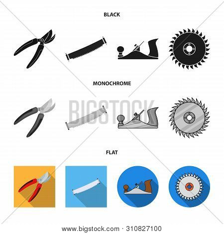 Vector Design Of Tool And Construction Logo. Collection Of Tool And Carpentry Vector Icon For Stock.