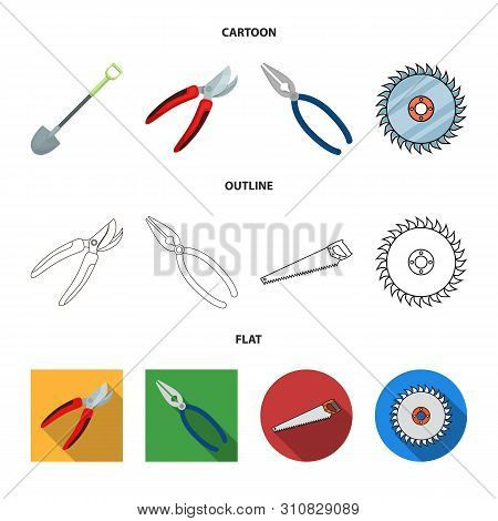 Vector Design Of Tool And Construction Symbol. Set Of Tool And Carpentry Stock Vector Illustration.