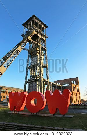 Headframe Of The Old C-mine In Belgium