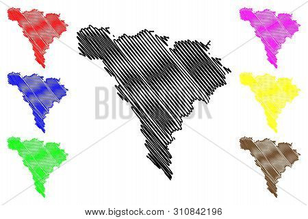 Alba County (administrative Divisions Of Romania, Centru Development Region) Map Vector Illustration