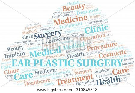 Ear Plastic Surgery Word Cloud Vector Made With Text Only