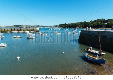 Douarnenez, France - August 2, 2018: The Fishing Port A Sunny Day Of Summer
