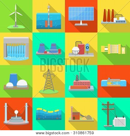 Vector Design Of Source And Environment Logo. Set Of Source And Bio Stock Symbol For Web.